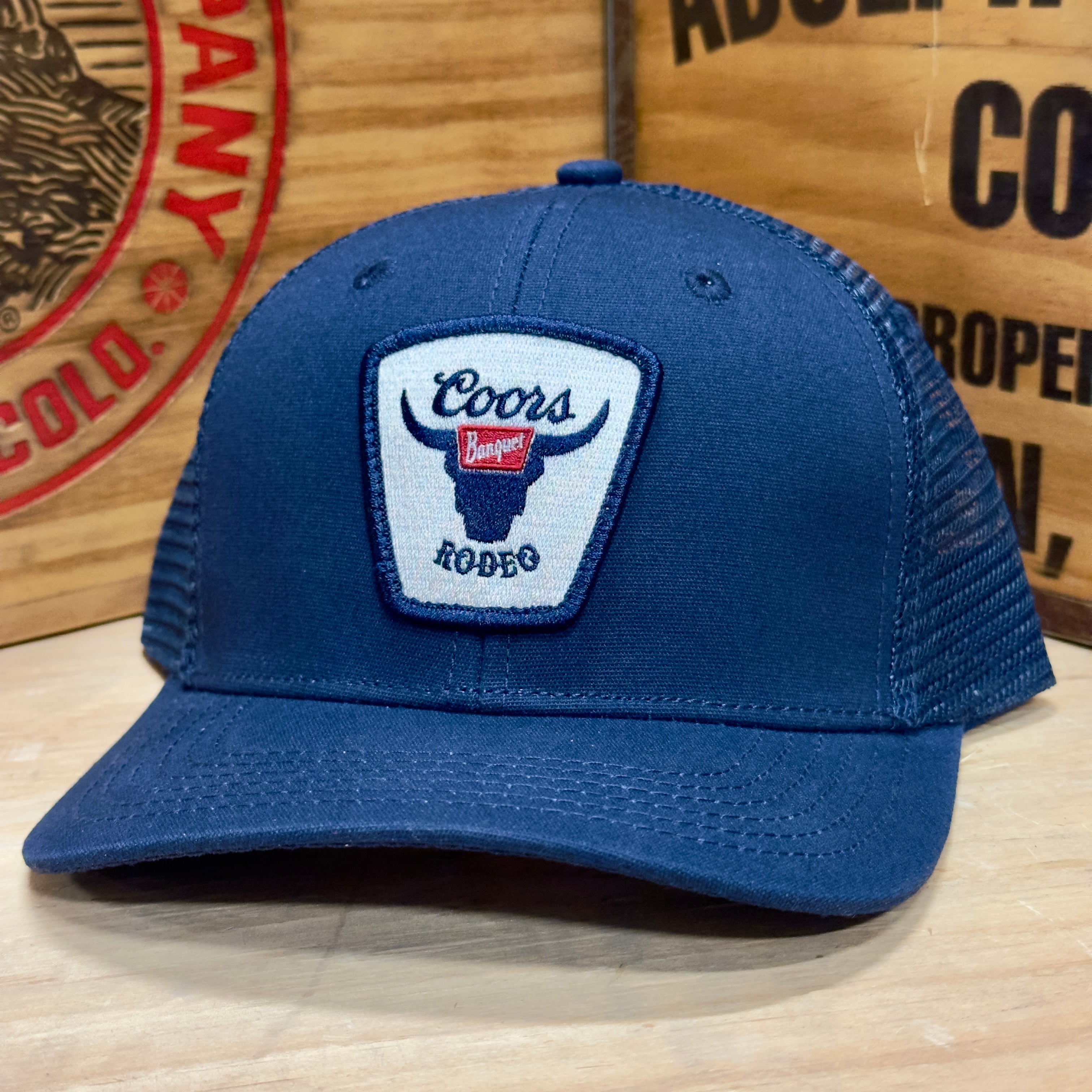 Coors Banquet Rodeo Mid Profile Six Panel Mesh Hat - Navy