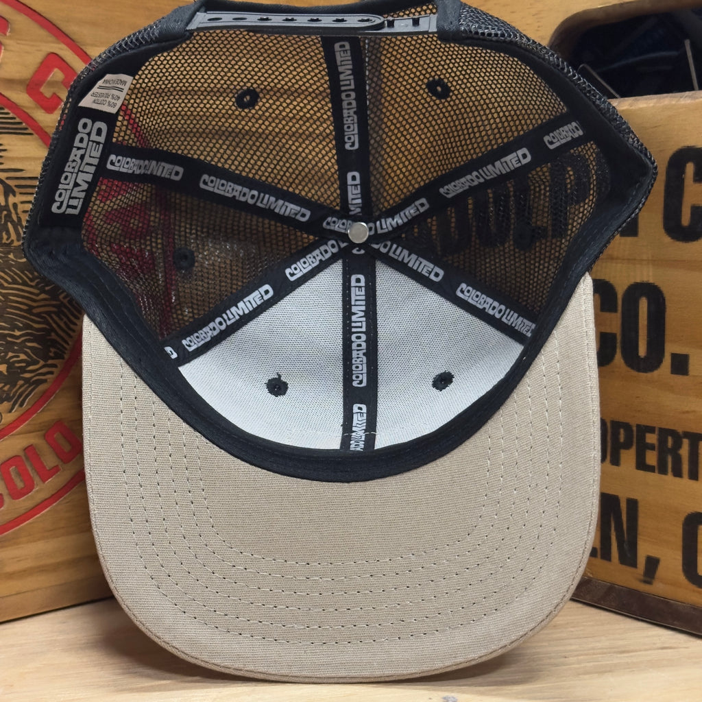 Coors Banquet Rodeo Mid Profile Six Panel Mesh Hat - Gravel/Beige