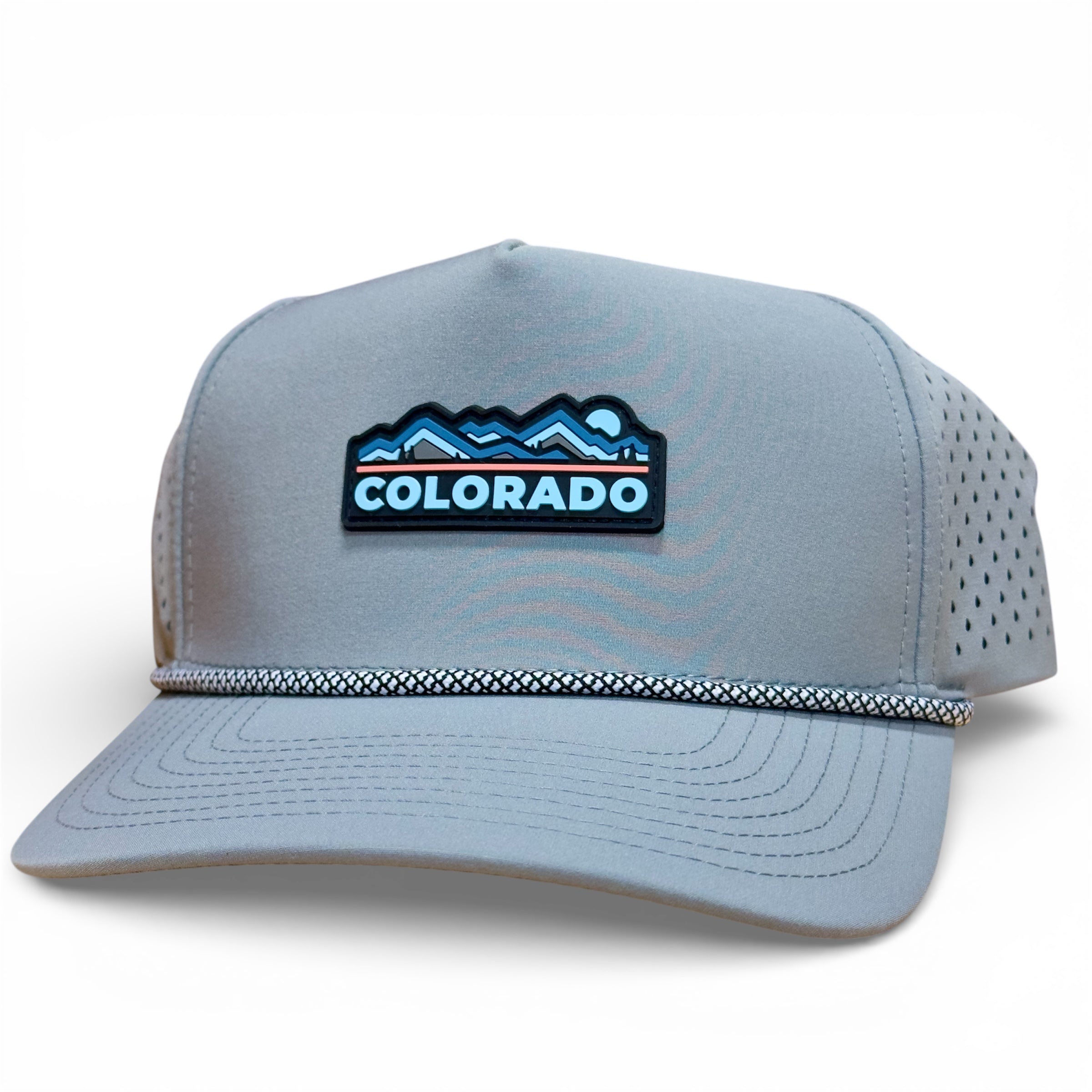 Colorado Timberline 5 Panel Laser Mesh Hat - Grey