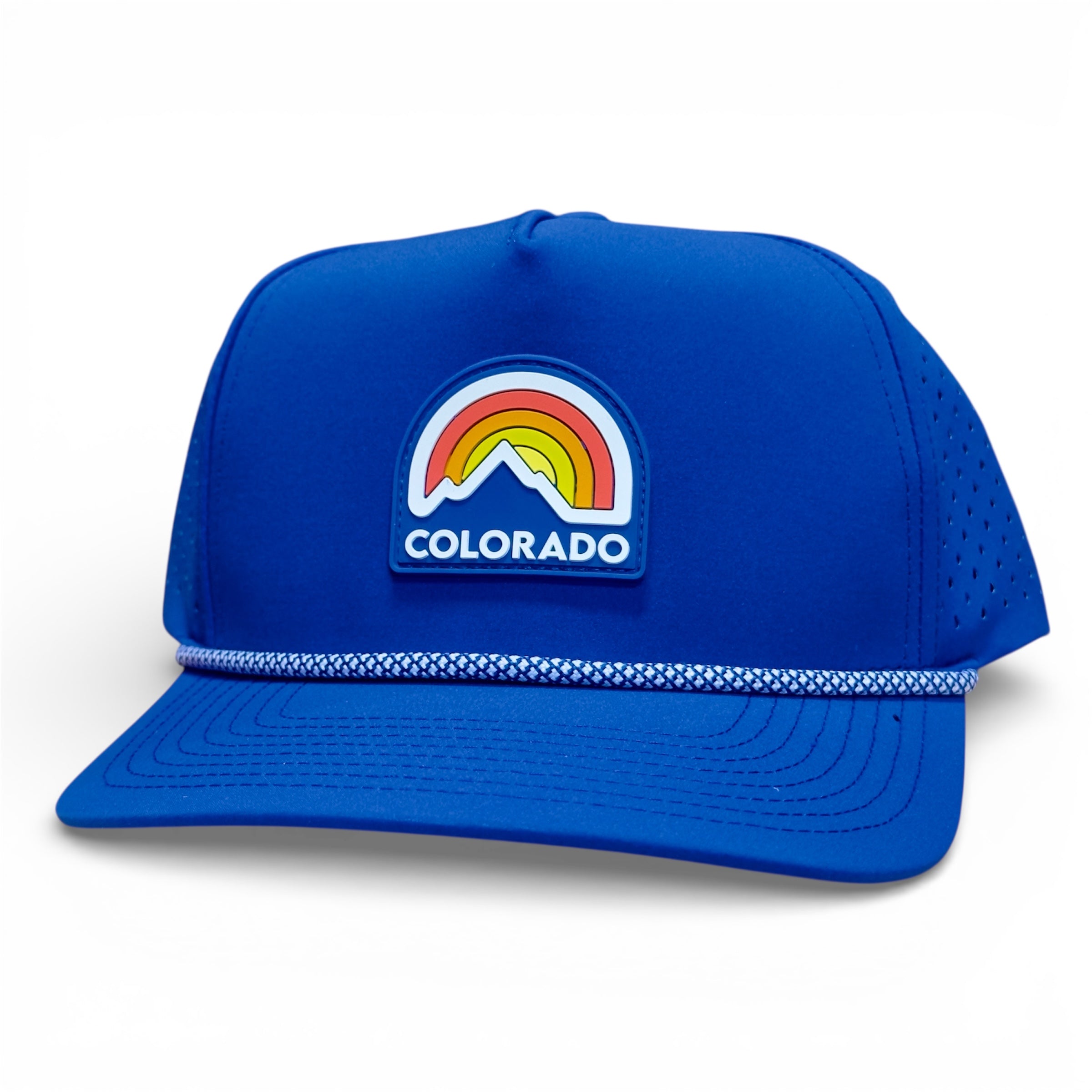 Colorado Summit 5 Panel Laser Mesh Hat - Royal Blue